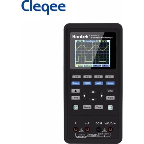 Hantek 3in1 Digital Handed Oscilloscope Tester 2 Channels 40mhz 70mhz+Waveform Generator+Multimeter Portable USB LCD Display