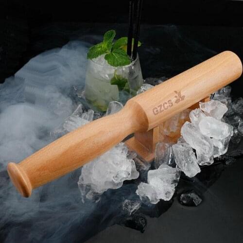 European American style bar ice tools large solid wood ice smashed hammer dual-use smash wood ice hammer