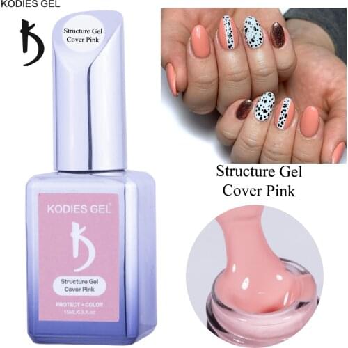 KODIES GEL Vernis Semi Permanent Gel Nail Polish Structure 15ML Rubber Base Gel Color Cover Pink Soak Off Manicure Gummy Primer