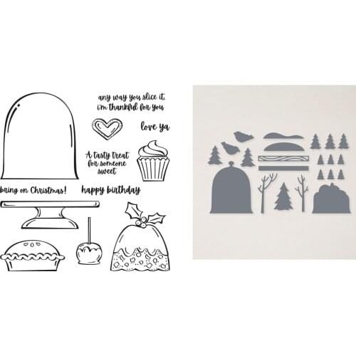 Bells And Trees Stamps And Dies New Arrival 2021 Scrapbook Diary Decoration Stencil Embossing Template Diy Make Albums