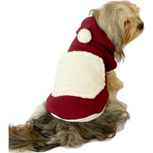 Creamy Maroon Hoodie for Small Breeds, Dogs Sweatshirt, Dog Clothes, Pet Clothes