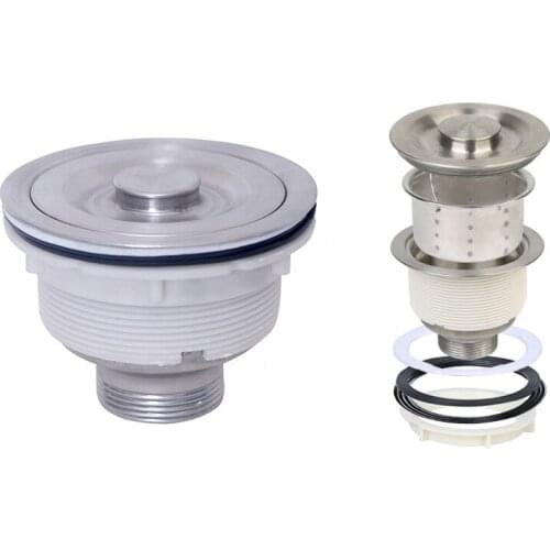 Stainless Steel Kitchen Sink Strainer Drainer Filter Waste Strainer and Basket Strainer Stopper Waste Plug Sink Filter Accessory
