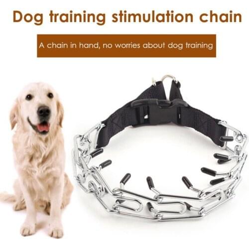 Metal Dog Training Choke Chain Collars for Small Medium Large Dogs Detachable Pitbull Bulldog Strong Dog Collar