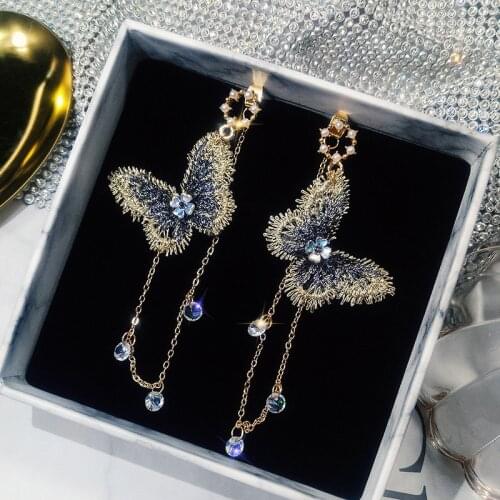 Korean Earrings for women fashion boho jewelry tassel dangle earring brincos mujer moda femme 2021 new butterfly drop earrings