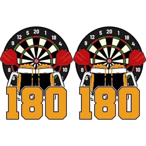 Darts 180 Beer Car Stickers Windshield Personality KK Vinyl Decal Scratch-Proof Personality Anime JDM JEEP KK PVC Deco Meterial