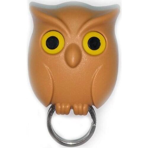 10pcs/lot Owl Night Wall Magnetic Key Holder Magnets Hold Keychain Key Hanger Hook Hanging Key Will Open Eyes