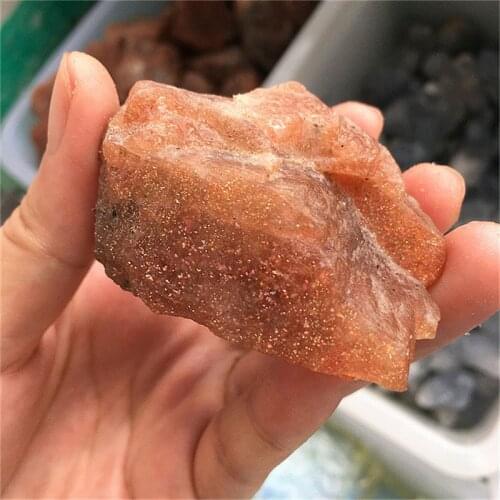 Natural orange sunstone rough stone gemstone lot for jewelry genuine raw gemstone