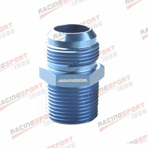 New AN-16 AN16 To 1'' NPT Straight Adapter Pipe Fuel Oil Fitting Aluminum Blue