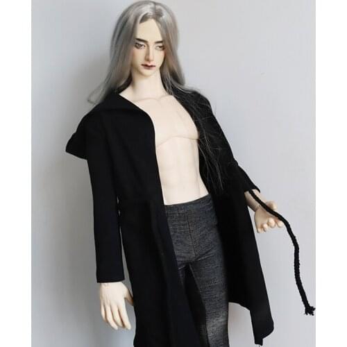 BJD Doll clothes suitable for 1-31-4 coat Cardigan black Hoodie doll accessories