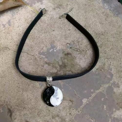 Yin Yang Necklace Boho Layering Necklace Drop Choker Yin Yang Choker