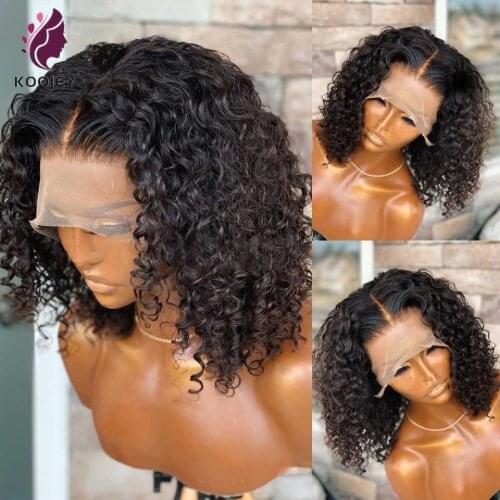 Curly Human Hair Wig For Black Women Curly Bob Wig 13x4 Lace Frontal Human Hair Wigs Remy Brazilian 4x4 Closure Wig Bob Wig