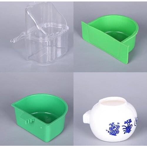 Bird Water Bowl Plastic Creative Universal Parrot Food Bowl Bird Feeding Dish Pet Bird Feeder Small Hanging Food Water Bowl