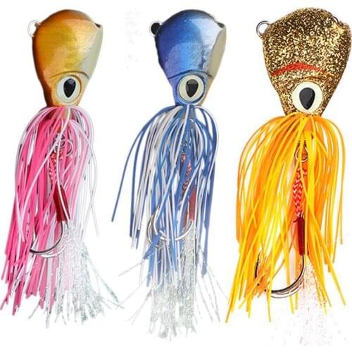 Octopus beard bait 64/84/102g 3D effect multi-color metal simulation artificial handmade bait outdoor fishing accessories