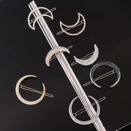 Various Moon Styles Pearls Rhinestones Hairpin Women Frog Clips Hairgrips Barrette Girls Hair Pins Hair Accessories