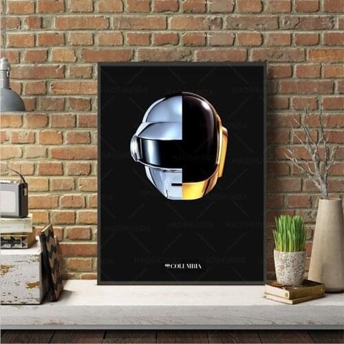 Daft Punk Helmet Random Access Memories Music Cool Wall Decor Art Print Poster and print canvas painting room decoration frame