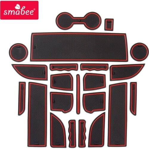 Smabee Gate slot pad for JEEP Compass Patriot 2007 - 2016 Liberty Anti-Slip Mat Interior Accessories Cup Holders Non-slip mats