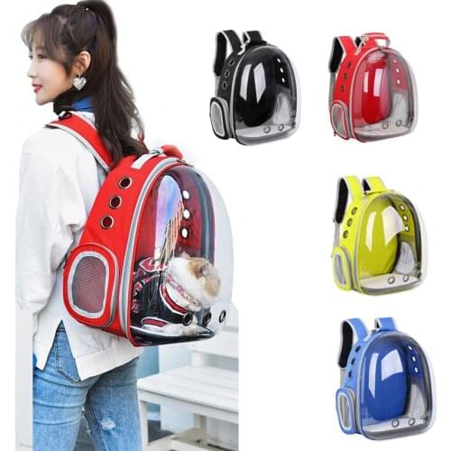 Cat Carrier Bag Breathable Transparent Puppy Cat Backpack Cats Box Small Dog Pet Outdoor Travel Carrier Handbag Space Capsule