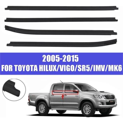 Weatherstrip Outer Belt Glass Seal Window Door Rubber Outside Weather Strip Proctector for Toyota Hilux Vigo MK6 KUN25 Moulding