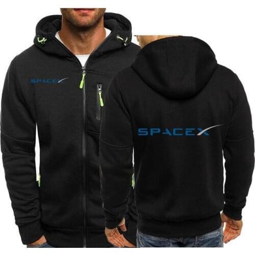 2020 Spring Autumn SpaceX Zipper Cardigan Hoodies Men Space X Logo Mens Hooded Popular Boyfriend Jacke Women Sweatshirts Jacket