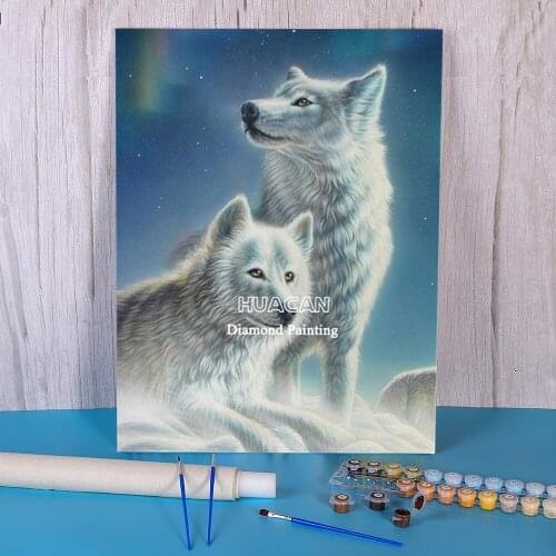 Wolf Animal Painting By Numbers Kit Oil Paints 50*70 Painting On Canvas New Design For Children Wholesale For Handicraft