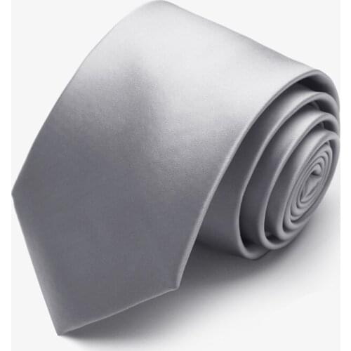 2019 High Quality Ties for Men Brand 7cm Nano waterproof Necktie Men Fashion Business Suit Tie Gravata Silver Gray with Gift Box