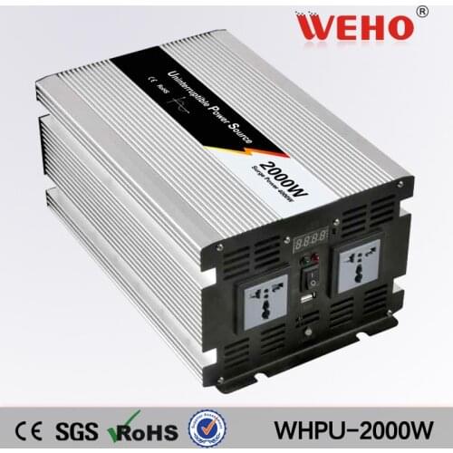 WHPU-2000W-122) 2000W 12v dc to ac 220v 230v Pure Sine Wave Inverter With Charger