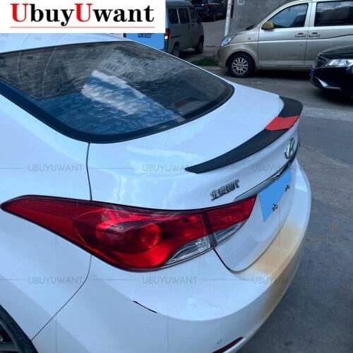 For 2012 2013 2014 2015 2016 2017 2018 2019 Hyundai Elantra ABS Primer Color Rear Spoiler Tail Trunk Boot Wing Decoration