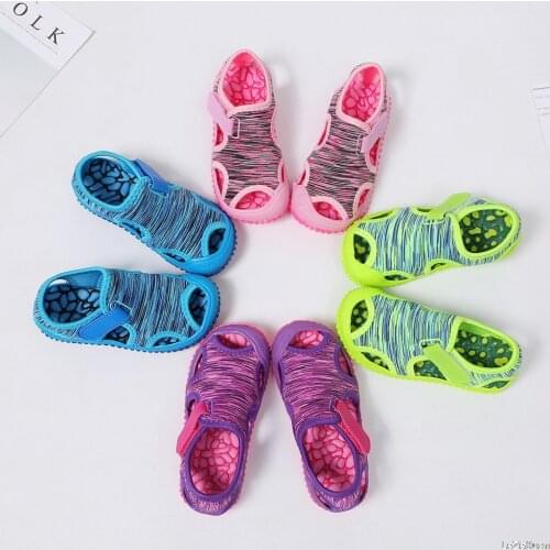 Sandals Summer Kids Baby Girls Boys Non-slip Outdoor Sneakers Soft Sole Hook Beach Sandals children sandals girls
