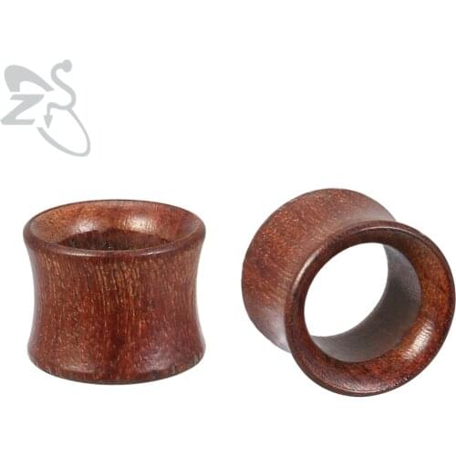 ZS 8-18mm Brown Wood Ear Plug Piercing Tunnel Ear Expansion Mens Stretcher Gauges Rock Roll Body Jewelry kpop Pircing de orelha