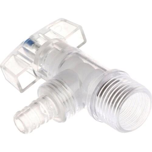 1PCS Plastic 1/2" Male Thread PC Soft Pipe Water Tap Garden Irrigation Connector Transparent Faucet Triangle Valve