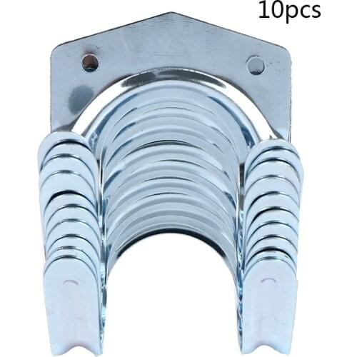 10Pcs Metal Tool Storage Wall Hook Double Hanger Hanging Hooks Garden Garage