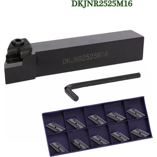 10PCS Insert KNUX160405R +DKJNR2020K16 DKJNR2525M16 93 Degree External Turning Tool Holder CNC Lathe Cutter Tool Set for P.M.K