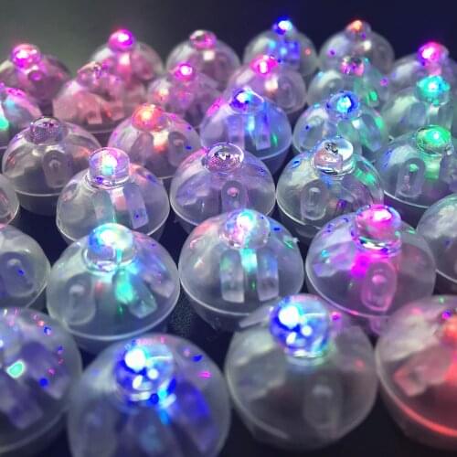 100pcs Round Led Flash Ball Lamp Balloon Light Long Standby Time For Car Decoration Lantern Balloon Light Party Wedding