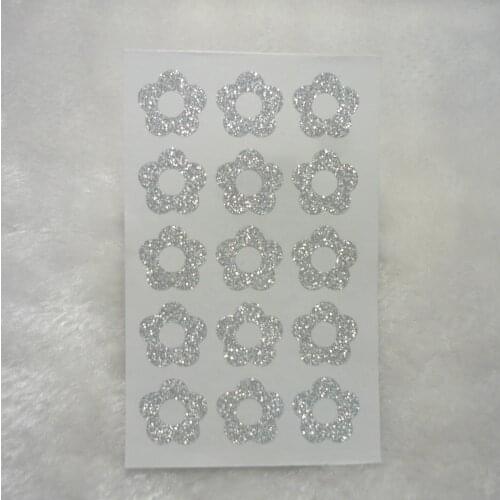 15mm Silver glitter Reinforcements Labels Stickers Hole for hang tags