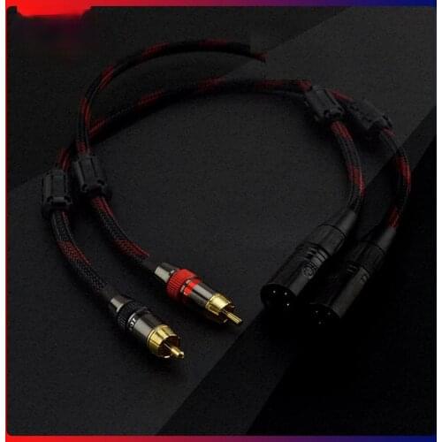 3 pin dual xlr to rca hifi adaptor male to female balanced to unbalanced cable cabl for dj mixer speaker Power amplifier sound