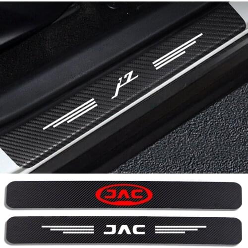 4pc Car Styling Carbon Fiber Car Door Sill Protector Sticker Decal For JAC Refine Rein J1 J2 J3 J3 Turin J4 J5 J6 J7 car STYLING