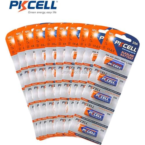 50Pcs/10card 23A 12 volt battery L1028 A23 A-23 RV08 12v Alkaline battery Primary Dry Batteries for alarm clock