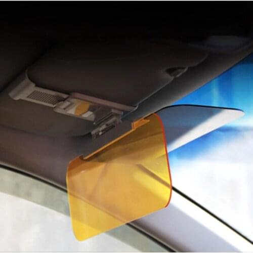 Car Sun Visor 2 IN 1 HD Anti Sunlight Dazzling Goggle Day Night Vision Driving Mirror UV Fold Flip Down For Clear View Visor