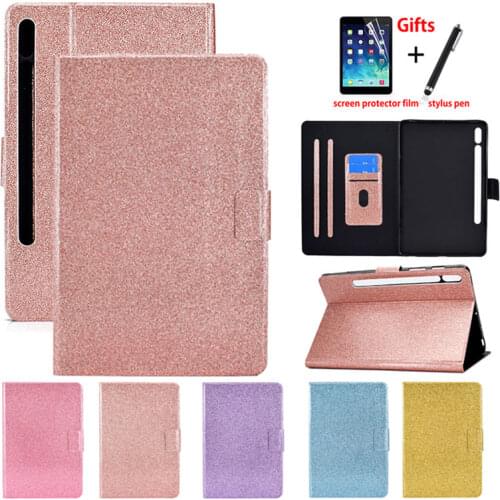 Glitter Case For Samsung Galaxy Tab S7 11 inch Cover SM-T870 SM-T875 T870 T875 Coque Funda Tablet Protective Shell Capa +Gift