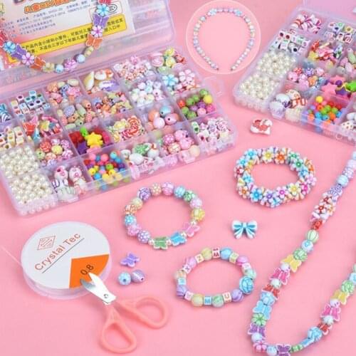 Beads Kit DIY Jewelry Making Kit DIY Bracelet Making Beads Kit For DIY Necklaces Bracelet Handmade Craft Beaded Handmade Toys