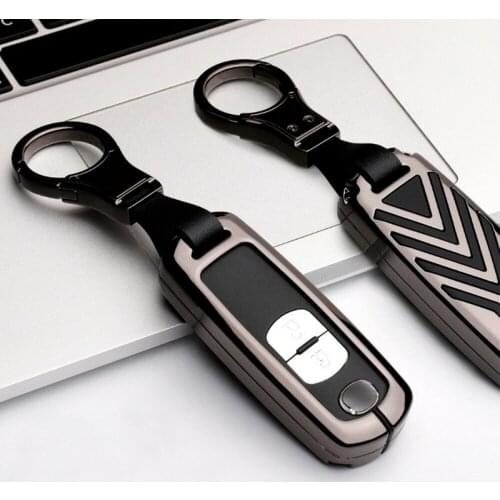 Zinc Alloy Remote Key Cover Case Fob Shell For Mazda 2 3 4 5 Axela CX-9 KeyChain