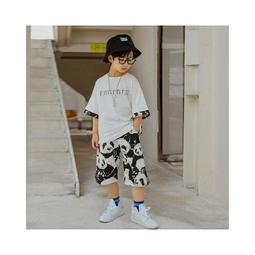 Childrens Clothing Sets Baby Boys Summer Suits 2021 New Summer Childrens Handsome Suits Boys Loose Casual Sport Clothes 4-10Y