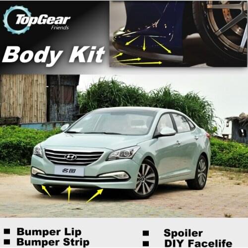 For Hyundai Mistra / Mingtu Bumper Lip / Front Spoiler Deflector For TopGear Friends Car Tuning View / Body Kit / Strip Skirt