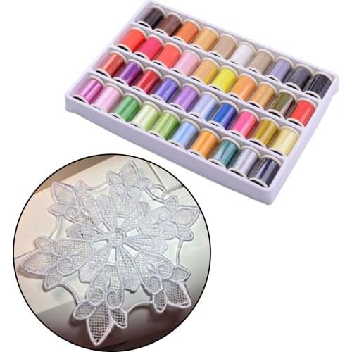 40Pcs Polyester Sewing Embroidery Thread Reel Set Mixed Colors All Purpose