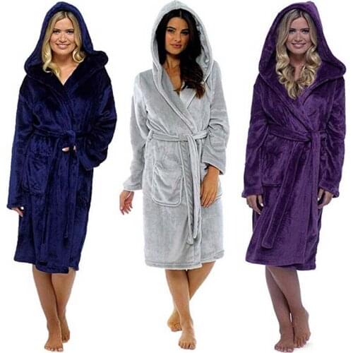 Hooded Women Bathrobe Winter Thicken Warm Flannel Bath Robe Long Plus Size 5XL Lovers Couples Night Dressing Gown Men Nightgown