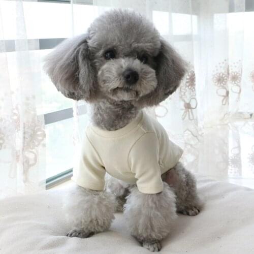 Cotton Dog T-shirt Spring Autumn Dog Clothes Pajamas Tee Shirt Yorkshire Pomeranian Poodle Bichon Schnauzer Dog Clothing Outfit