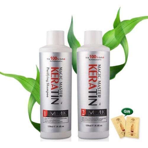 Without Formalin Keratin 120ml Set With Great Smelling and No Smoke Straighten and Care Hair Treatment