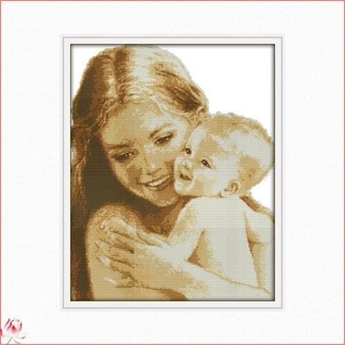 Lives Of Mother And Son Chinese Cross Stitch Kits Ecological Cotton Stamped Printed 14 11CT DIY Easy To Use Home Decoration