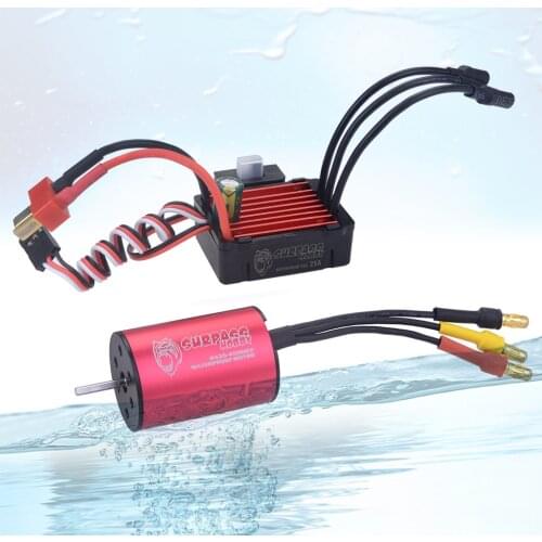KK Waterproof Combo 2435 3300KV 4500KV 4800KV 6100KV Brushless Motor w/ 25A ESC for 1:16 1:18 RC Buggy Drift Racing SURPASSHOBBY