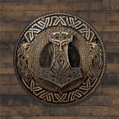 Viking Circle Rug Round Anti-Skid Area Floor Mat 3D Printed Rug Non-slip Mat Dining Room Living Room Soft Bedroom Carpet
